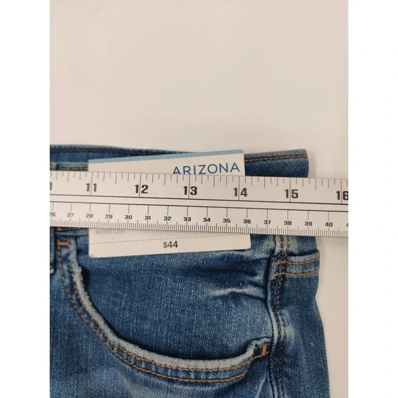 ARIZONA JEAN CO Jeans Women's Juniors Size 11 Short Blue Mid-Rise‎ Bootcut NWT - Picture 8 of 11